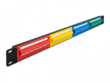 Delock 66880 19″ Patch Panel 24 Port Cat.5E 1U Coloured