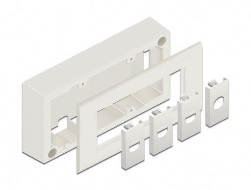 Delock 81333 Easy 45 Surface-Mounted Housing 152 X 82 Mm, White