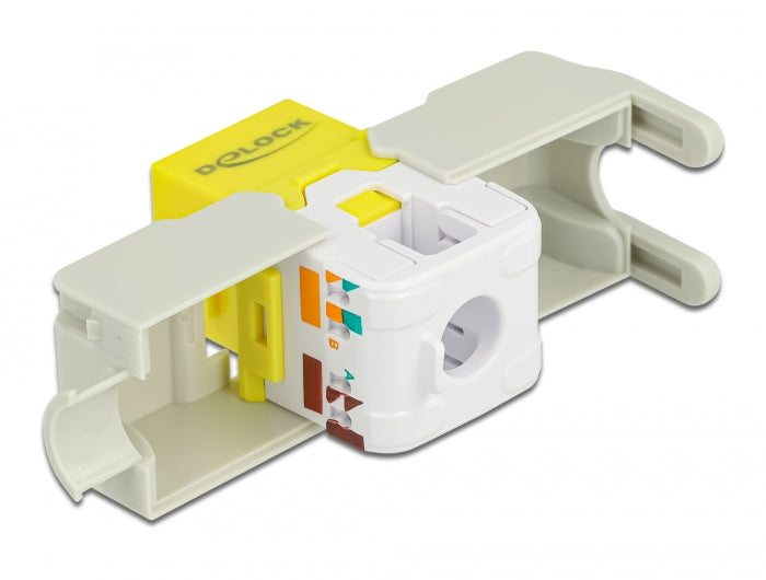 Delock 86345 Keystone Module Rj45 Jack > Lsa Cat.6 Utp Yellow