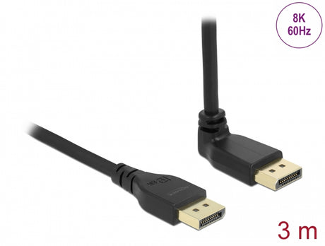 Delock 87151 Displayport Cable Male Straight To Male 90° Upwards Angled