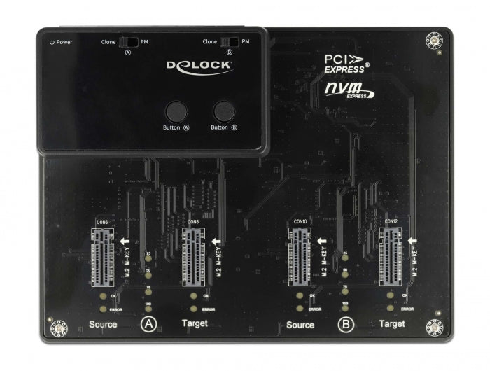 Delock 64124 M.2 Docking Station For 4 X M.2 Nvme Pcie Ssd With Clone Function