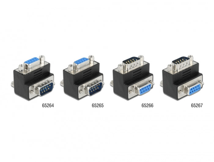 Delock 65264 D-Sub 9 Pin Male To Female 90° Angled