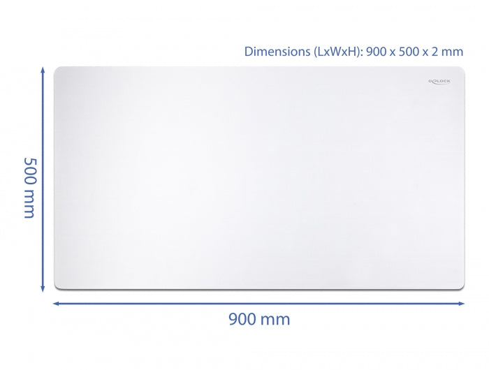 Delock 12044 Mouse Pad 900 X 500 X 2 Mm White