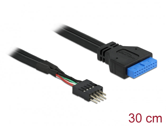 Delock 83095 Cable Usb 3.0 Pin Header Female > Usb 2.0 Pin Header Male 30 Cm