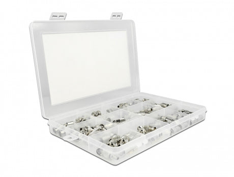 Delock 66811 Crimpbox 70 Pieces 75 Ohm With Bnc, Tnc And F Connectors