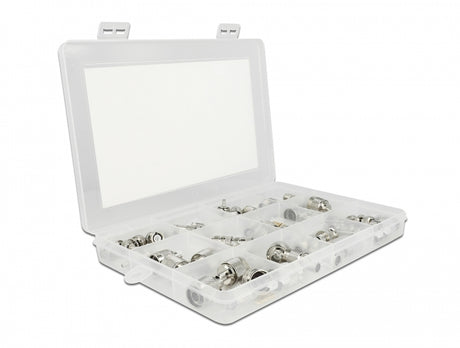 Delock 66810 Crimpbox 48 Pieces 50 Ohm With Bnc, Tnc And N Connectors