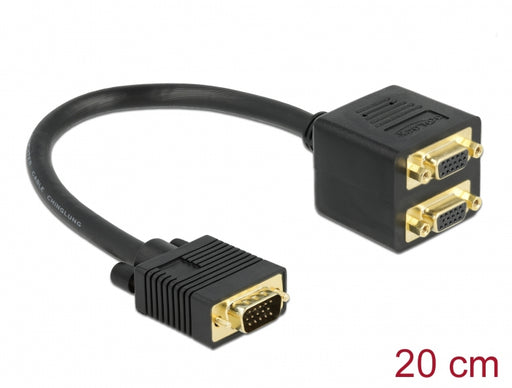 Delock 65060 Adapter Vga Male To 2 X Vga Female