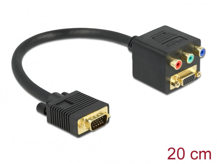 Delock 65059 Adapter Vga Male To Vga + 3 X Rca Female