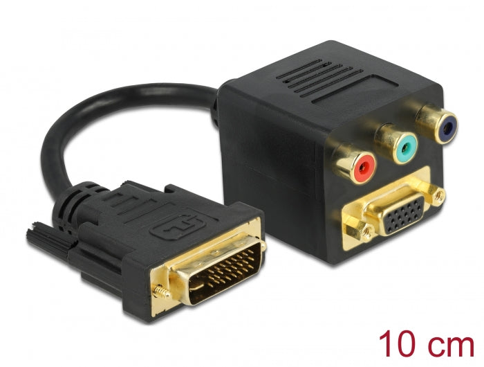 Delock 65061 Adapter Dvi 24+5 Male To Vga + 3 X Rca Female