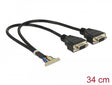 Delock 84710 Connection Cable 40 Pin 1.25 Mm > 2 X Vga