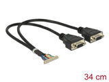 Delock 84710 Connection Cable 40 Pin 1.25 Mm > 2 X Vga