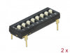 Delock 66306 Dip Switch Tri-State 8-Digit 2.54 Mm Pitch Tht Vertical Black