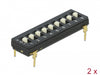 Delock 66309 Dip Switch Tri-State 9-Digit 2.54 Mm Pitch Tht Vertical Black