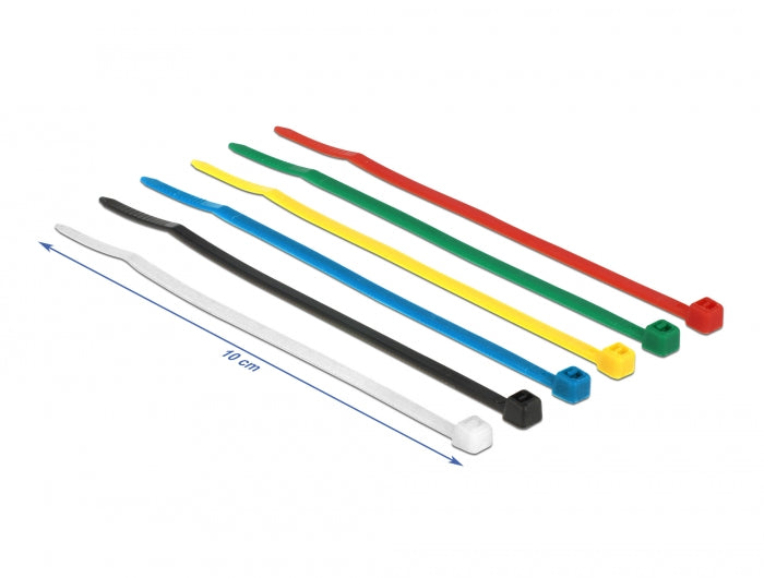 Delock 18627 Cable Ties Coloured L 100 X W 2.5 Mm 100 Pieces