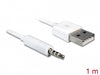 Delock 83182 Cable Usb-A Male > Stereo Jack 3.5 Mm Male 4 Pin Ipod Shuffle 1 M