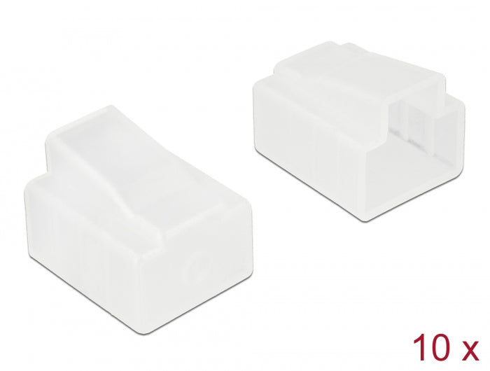 Delock 64016 Dust Cover For Rj45 Plug 10 Pieces Transparent