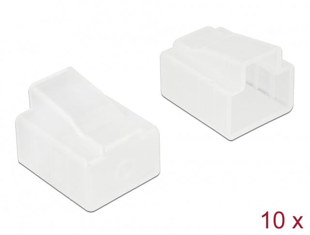 Delock 64016 Dust Cover For Rj45 Plug 10 Pieces Transparent