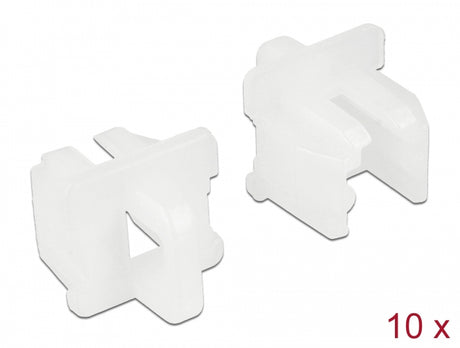 Delock 64018 Dust Cover For Rj11 Jack With Grip 10 Pieces White