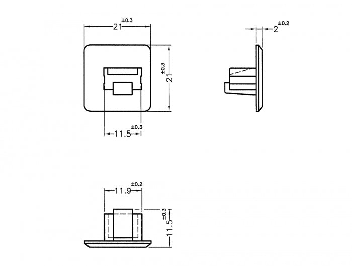 Delock 64019 Dust Cover For Rj45 Jack Without Grip 10 Pieces White