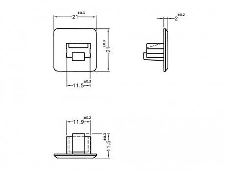 Delock 64019 Dust Cover For Rj45 Jack Without Grip 10 Pieces White