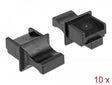 Delock 64020 Dust Cover For Rj45 Jack With Grip 10 Pieces Black