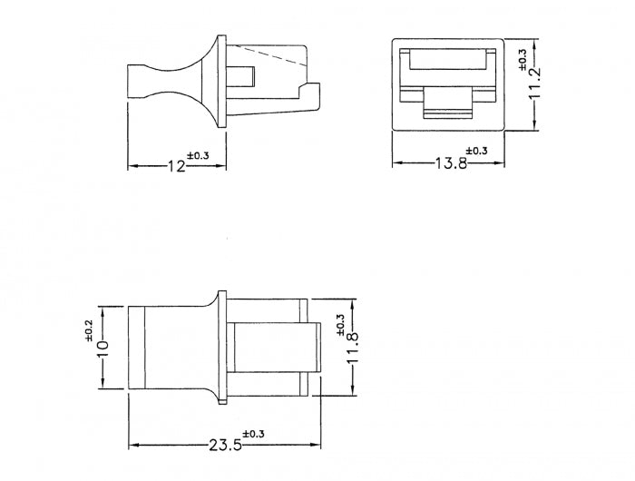 Delock 64020 Dust Cover For Rj45 Jack With Grip 10 Pieces Black