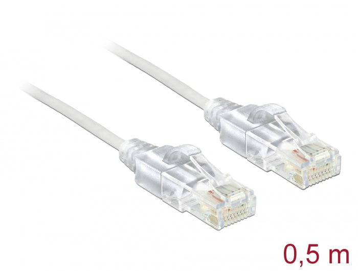 Delock 83780 Cable Rj45 Cat.6 Utp Slim 0.5 M