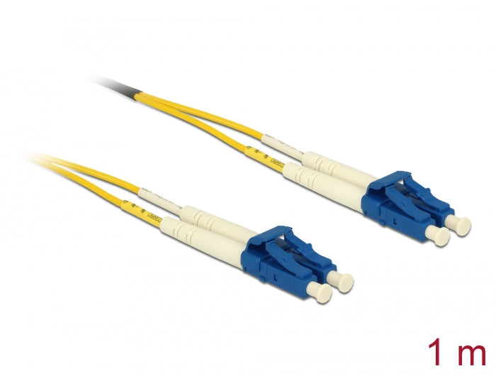 Delock 84599 Cable Optical Fibre Lc > Lc Singlemode Os2 1 M