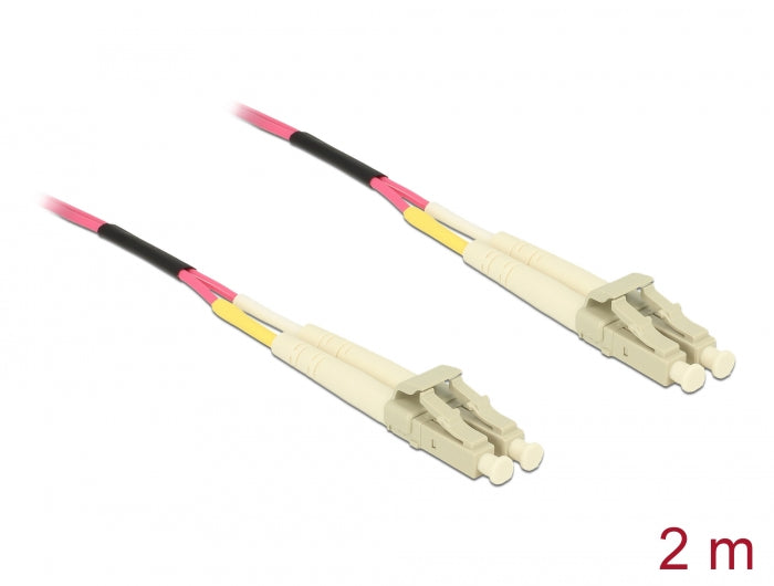 Delock 84641 Cable Optical Fibre Lc > Lc Multi-Mode Om4 2 M