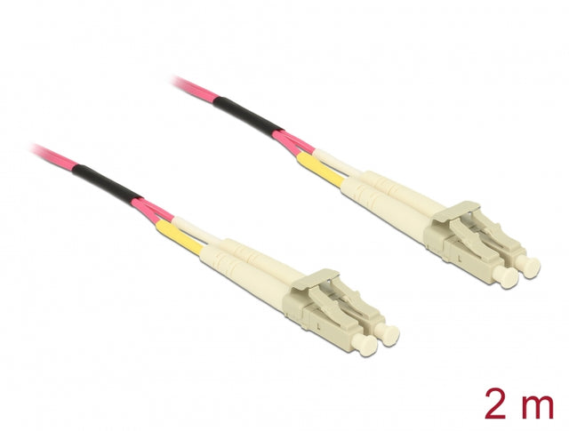 Delock 84641 Cable Optical Fibre Lc > Lc Multi-Mode Om4 2 M