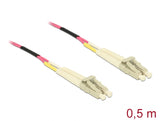 Delock 86544 Cable Optical Fibre Lc To Lc Multi-Mode Om4 0,5 M