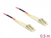 Delock 86544 Cable Optical Fibre Lc To Lc Multi-Mode Om4 0,5 M