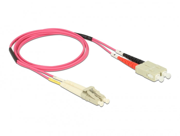 Delock 84680 Cable Optical Fibre Lc > Sc Multi-Mode Om4 1 M