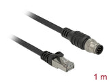 Delock 84922 Cable Rj45 Plug To M12 Plug 8 Pin A-Coded Cat.5E Sftp 1 M