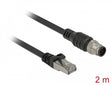 Delock 84923 Cable Rj45 Plug To M12 Plug 8 Pin A-Coded Cat.5E Sftp 2 M