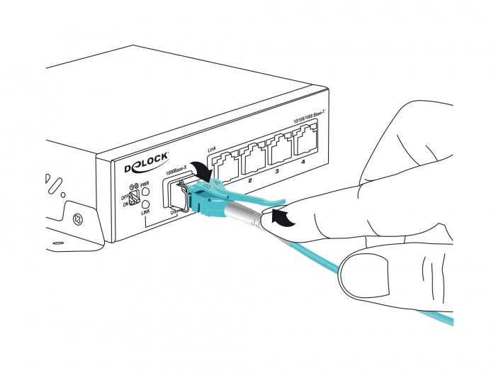 Delock 85127 Cable Optical Fibre Lc > Lc Multimode Om3 Uniboot 1 M