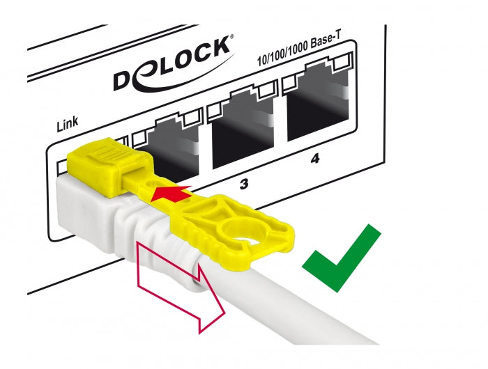 Delock 85330 Cable Rj45 Secure Cat.6A 0.5 M