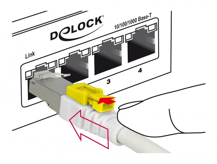 Delock 85332 Cable Rj45 Secure Cat.6A 2 M