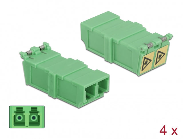 Delock 85927 Optical Fiber Coupler With Laser Protection Flip Lc Duplex Female