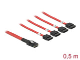 Delock 83057 Cable Mini Sas Sff-8087 > 4 X Sata 7 Pin 0.5 M