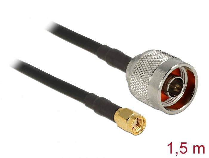 Delock 88939 Antenna Cable N Plug > Rp-Sma Plug Cfd200/Rf200 1.5 M Low Loss