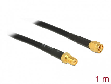 Delock 89423 Antenna Cable Rp-Sma Plug > Rp-Sma Jack Cfd/Rf200 1 M Low Loss