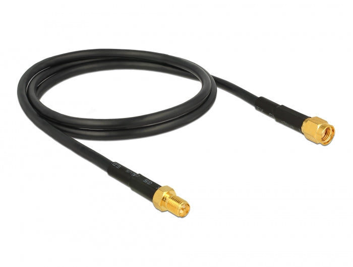 Delock 89423 Antenna Cable Rp-Sma Plug > Rp-Sma Jack Cfd/Rf200 1 M Low Loss