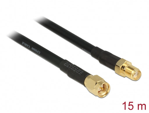 Delock 89425 Antenna Cable Sma Plug > Sma Jack Cfd/Rf200 15 M Low Loss