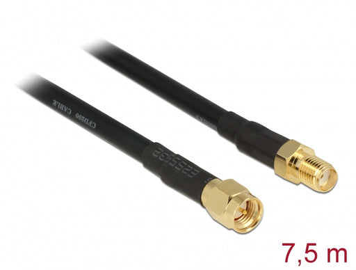 Delock 89426 Antenna Cable Sma Plug > Sma Jack Cfd/Rf200 7.5 M Low Loss