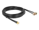 Delock 89468 Antenna Cable N Plug > Sma Plug Twin Cable Rg-58 C/U 10 M