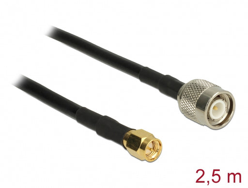 Delock 89506 Antenna Cable Tnc Plug > Sma Plug Cfd200 2.5 M Low Loss