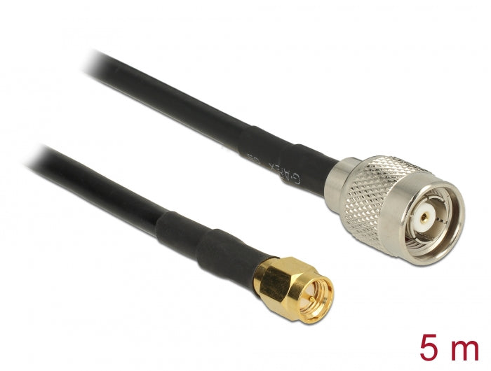 Delock 89513 Antenna Cable Rp-Tnc Plug > Sma Plug Rg-58 C/U 5 M