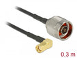 Delock 89579 Antenna Cable N Plug > Rp-Sma Plug 90° Rg-174 0.3 M