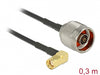 Delock 89579 Antenna Cable N Plug > Rp-Sma Plug 90° Rg-174 0.3 M